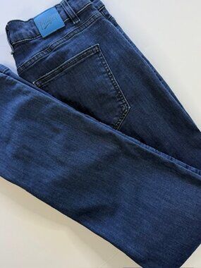 Mugsy Studio Blues Men's Dark Wash Slim Straight Stretch Jeans 33x32 FLX3NSB